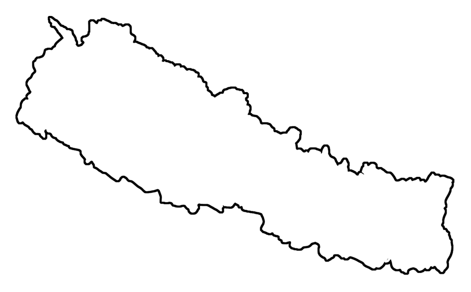 Nepal Map Outline